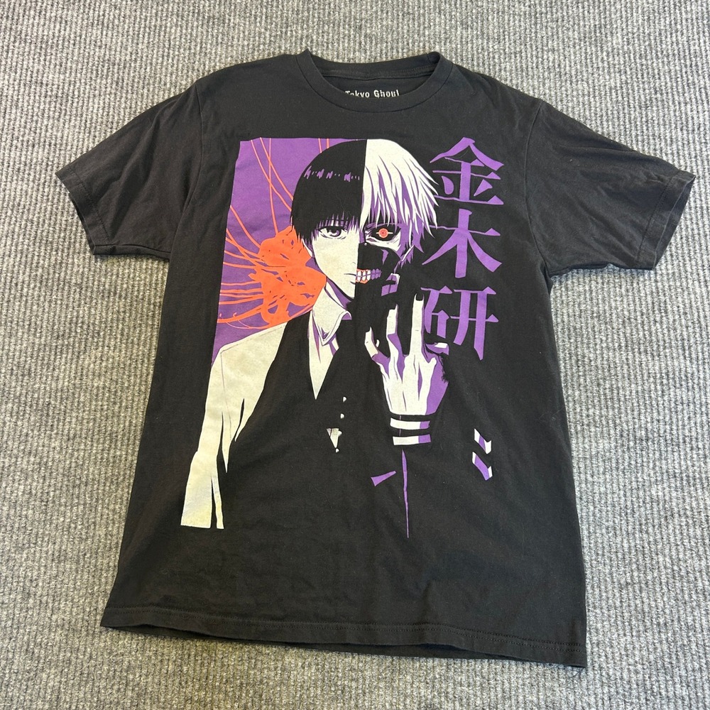 Tokyo Ghoul Ken Kaneki Funimation Graphic T-Shirt Black Mens Medium 2020 Anime